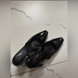 Marc Fisher Black Patent Mules